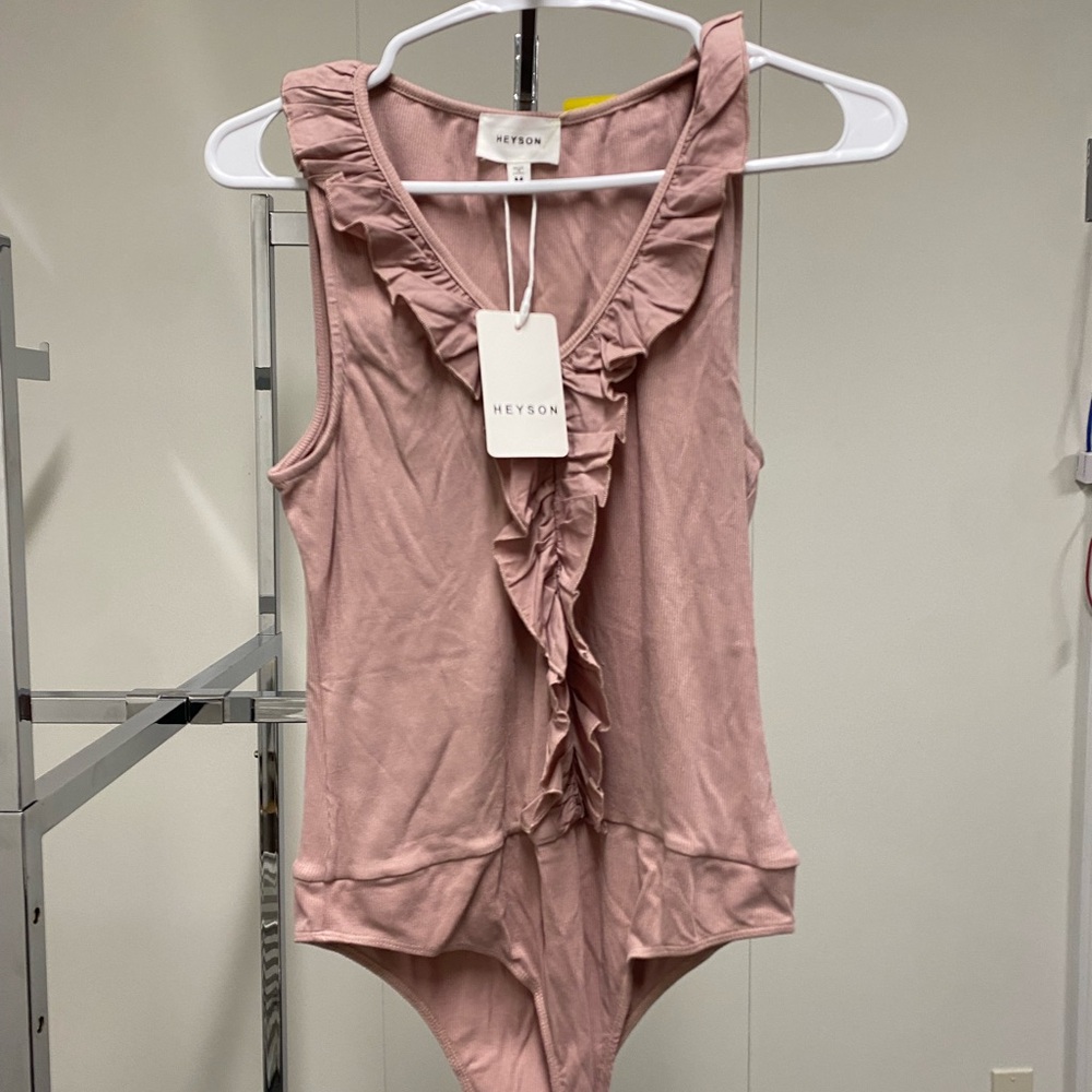 Heyson Blush Ruffle Bodysuit